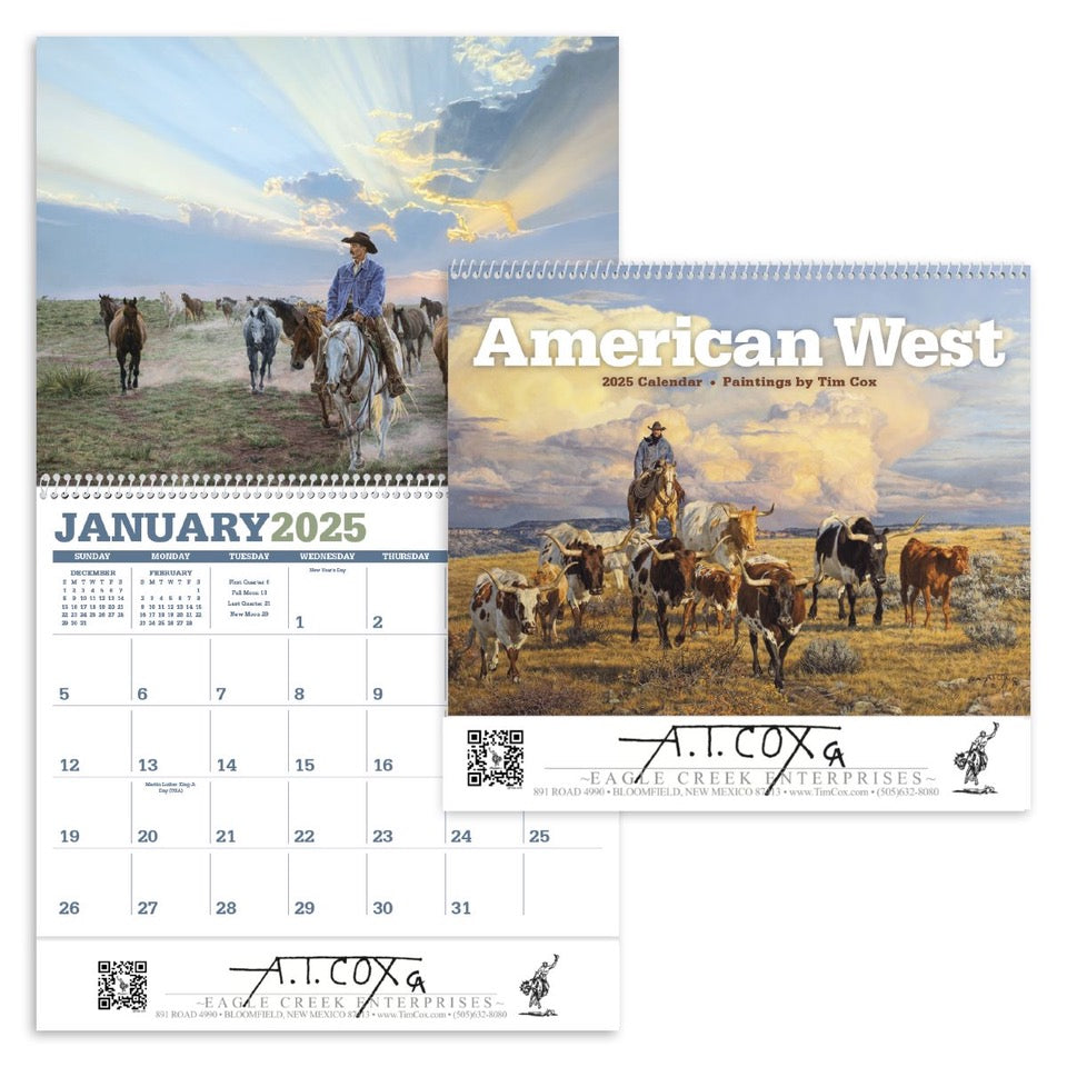 NEW 2025 SMALL AMERICAN WEST CALENDAR